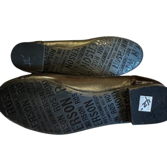 Ros Hommerson Black Patent Leather Womens Flats Size 6 Narrow - Picture 5 of 9